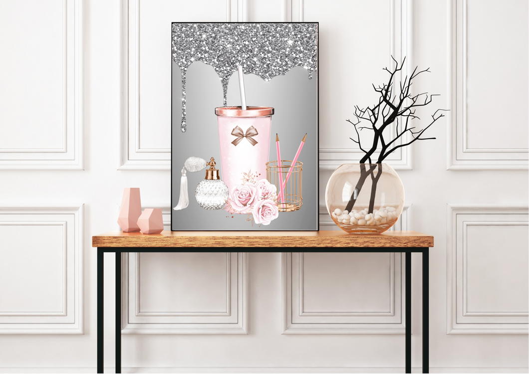 Glamorous Bedroom Glitter Print