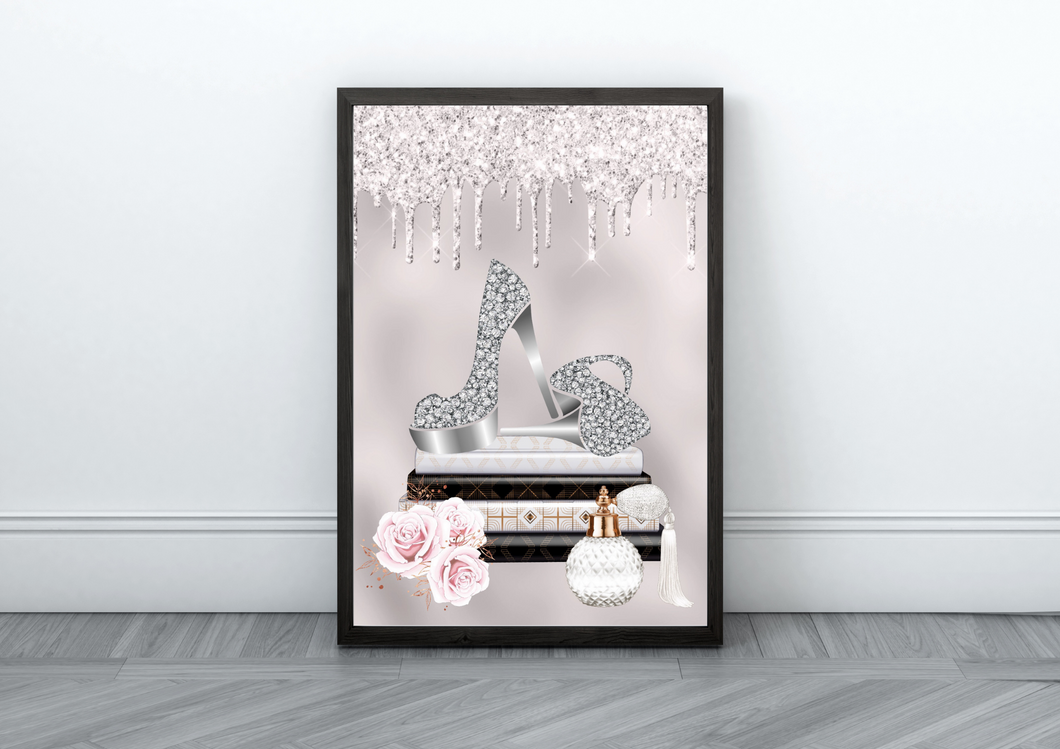 Glamorous Bedroom Glitter Print