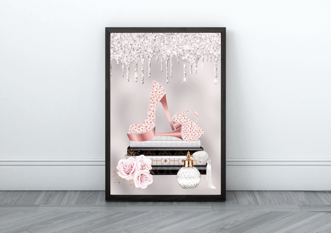 Glamorous Bedroom Glitter Print