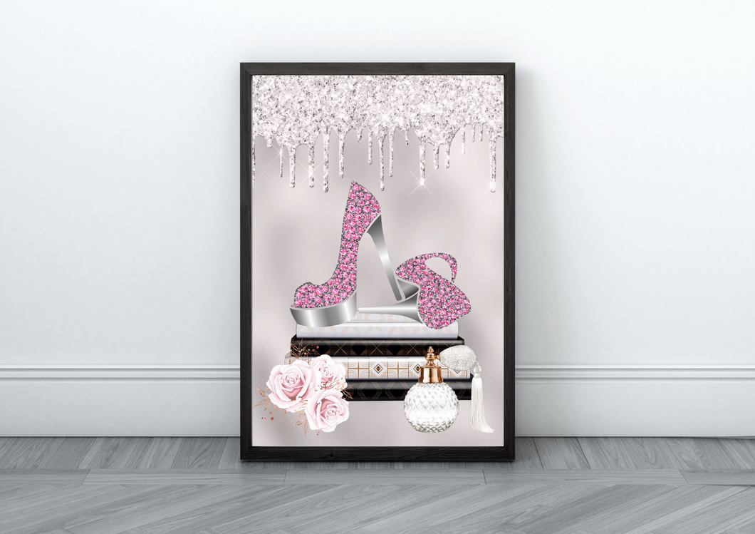 Glamorous Bedroom Glitter Print